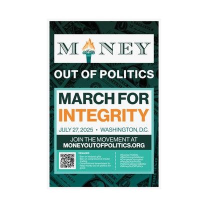 March for Integrity Matte Indoor Poster