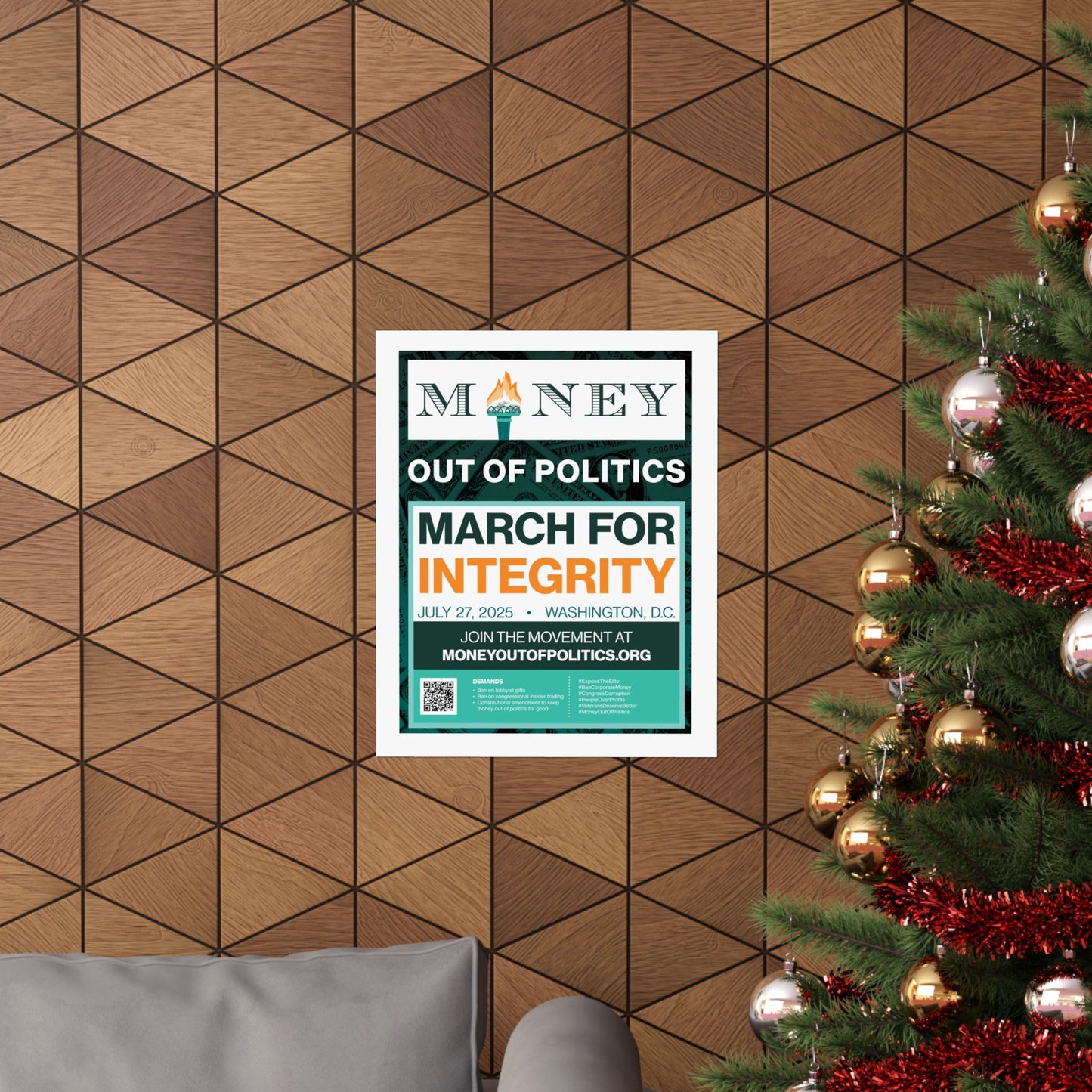 March for Integrity Matte Indoor Poster