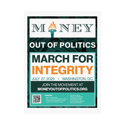 March for Integrity Matte Indoor Poster