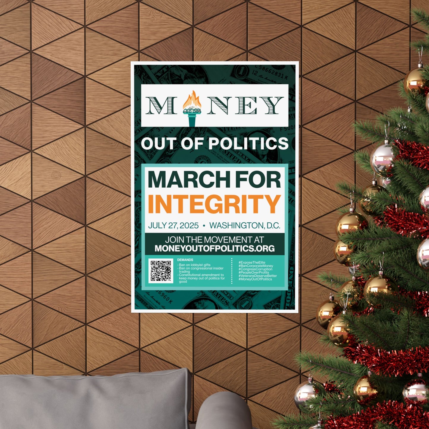 March for Integrity Matte Indoor Poster