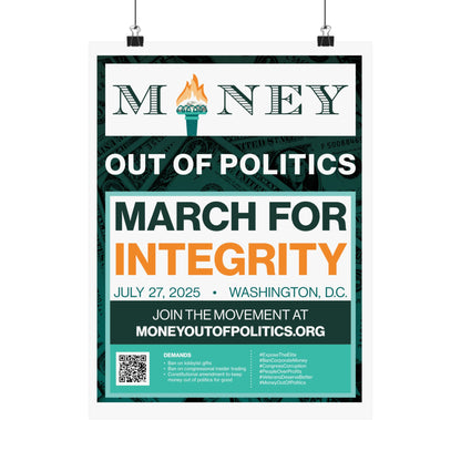 March for Integrity Matte Indoor Poster