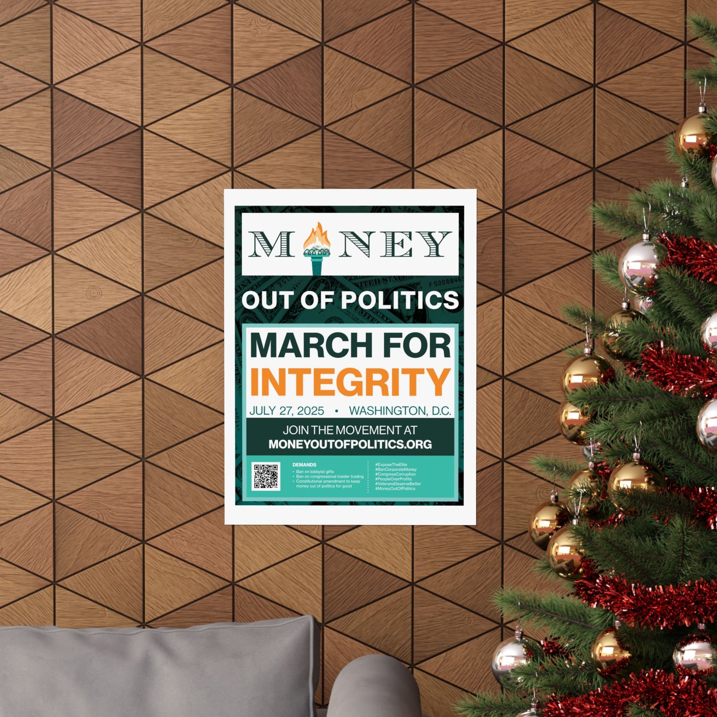 March for Integrity Matte Indoor Poster